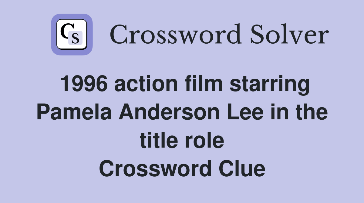 1996 action film starring Pamela Anderson Lee in the title role
